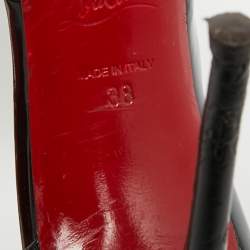 مملوكة مسبقًا Christian Louboutin Jumping Size 38 Black Patent Leather D'orsay Pumps