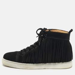 مملوكة مسبقًا Christian Louboutin Coachelito Size 40 Black Suede High Top Sneakers