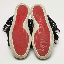 مملوكة مسبقًا حذاء رياضي كريستيان لوبوتان كوشيليتو شامواه أسود عال من الأعلى مقاس 40