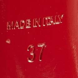 مملوكة مسبقًا حذاء كعب عالي كريستيان لوبوتان ديغراسبايك جلد أبيض مقاس 38