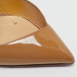 مملوكة مسبقًا Christian Louboutin Jumping Size 38 Beige Patent Leather D'orsay Pumps