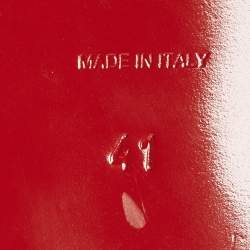 مملوكة مسبقًا حذاء باليرينا فلات كريستيان لوبوتان جاين سبايك جلد لامع رمادي مقاس 41