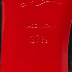 مملوكة مسبقًا حذاء بوت بطول الركبة كريستيان لوبوتان فيرما  سويدي أسود مقاس 37.5