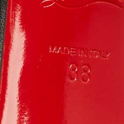 Pre Owned Christian Louboutin Irishell Size 38 Black Leather D'orsay Pumps