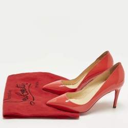 Pre Owned Christian Louboutin Pigalle Size 36 Red Patent Leather Pumps