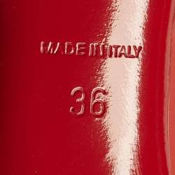 Pre Owned Christian Louboutin Pigalle Size 36 Red Patent Leather Pumps