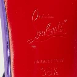 Pre Owned Christian Louboutin Double L Size 39.5 Purple Suede Sandals