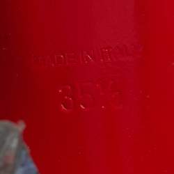 مملوكة مسبقًا Christian Louboutin New Simple Size 35.5 Navy Blue Python Leather Pumps