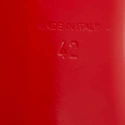 Pre Owned حذاء كعب عالي كريستيان لوبوتان فيري جلد لامع بيج مقدمة مفتوحة مقاس 37