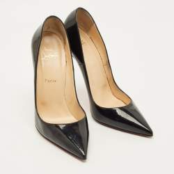 Pre Owned حذاء كعب عالى كريستيان لوبوتان سو كيت جلد بنى مقاس 36.5 