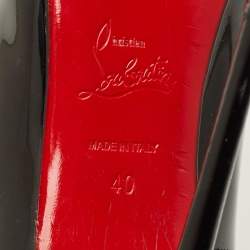 Pre Owned حذاء كعب عالى كريستيان لوبوتان سو كيت جلد بنى مقاس 36.5 