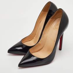 مملوكة مسبقًا Christian Louboutin Pigalle Size 39 Black Patent Leather Pointed Toe Pumps