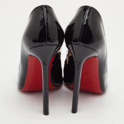 مملوكة مسبقًا Christian Louboutin Pigalle Size 39 Black Patent Leather Pointed Toe Pumps
