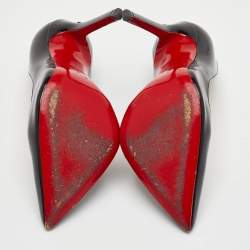 مملوكة مسبقًا Christian Louboutin Pigalle Size 39 Black Patent Leather Pointed Toe Pumps