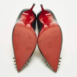 Pre Owned حذاء كعب عالي كريستيان لوبوتان كابو جلد أسود مقاس 37.5