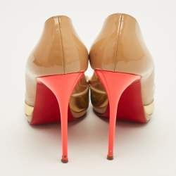 Pre Owned حذاء كعب عالي كريستيان لوبوتان أستروغيرل جلد باتشوورك متعدد الألوان لامع مقاس 38