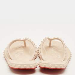 Pre Owned شبشب مسامير مطاطي كريمي كريستيان لوبوتان مقاس 39