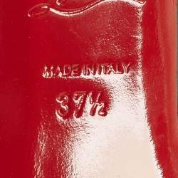 Pre Owned Christian Louboutin Very Prive Size 37.5 Black Patent Leather Pumps