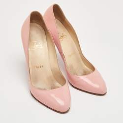 Pre Owned حذاء كعب عالي كريستيان لوبوتان فيفي جلد وردي فاتح مقاس 38