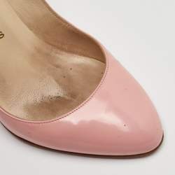 Pre Owned حذاء كعب عالي كريستيان لوبوتان فيفي جلد وردي فاتح مقاس 38