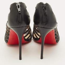 Pre Owned صندل كريستيان لوبوتان مالتي بريدا جلد أسود مقاس 37