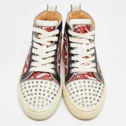 Pre Owned حذاء رياضي كريستيان لوبوتان "لو سبايكس" مقاس 36 جلد ونايلون متعدد الألوان عالي الساق