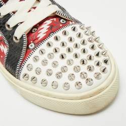 Pre Owned حذاء رياضي كريستيان لوبوتان "لو سبايكس" مقاس 36 جلد ونايلون متعدد الألوان عالي الساق