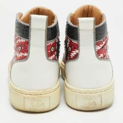 Pre Owned حذاء رياضي كريستيان لوبوتان "لو سبايكس" مقاس 36 جلد ونايلون متعدد الألوان عالي الساق