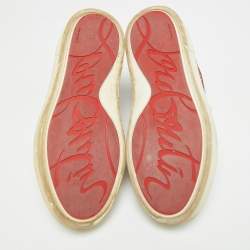 Pre Owned حذاء رياضي كريستيان لوبوتان "لو سبايكس" مقاس 36 جلد ونايلون متعدد الألوان عالي الساق