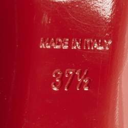 Pre Owned حذاء كعب عالي كريستيان لوبوتان فيري برايف جلد أسود مقاس 40.5