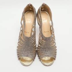 Pre Owned Christian Louboutin Multibrida Size 38.5 Multicolor Glitter Pumps