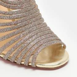 Pre Owned Christian Louboutin Multibrida Size 38.5 Multicolor Glitter Pumps