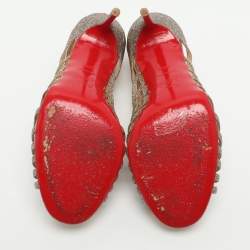 Pre Owned Christian Louboutin Multibrida Size 38.5 Multicolor Glitter Pumps