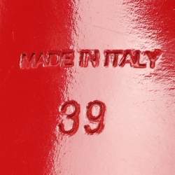 Pre Owned Christian Louboutin Spike Size 39 Black/Transparent Suede and PVC Slingback Pumps