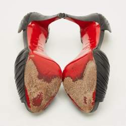 Pre Owned حذاء كريستيان لوبوتان أرماديلو دورسي جلد أسود مقاس 39