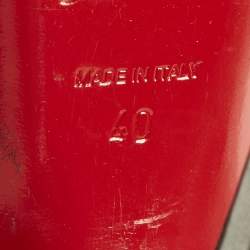 Pre Owned Christian Louboutin Size 40 Silver Leather Peep Toe Sandals