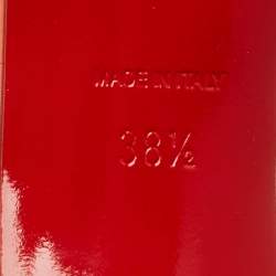 Pre Owned Christian Louboutin Drama Size 38.5 Brush Pink Patent Leather Slingback Pumps