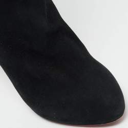 Pre Owned Christian Louboutin Size 39 Black Suede Knee Length Boots