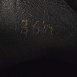 Pre Owned Christian Louboutin Louis Junior Spikes Size 36.5 Black Glitter Lace Up Sneakers