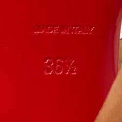 Pre Owned Christian Louboutin Size 36.5 Brown Leather Ankle Strap Sandals