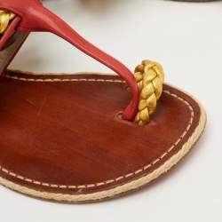 Pre Owned Christian Louboutin Size 40 Multicolor Calf Hair and Leather Ankle Strap Espadrille Flats