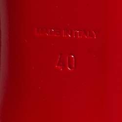 Pre Owned Christian Louboutin Private Number Size 40 Beige Patent Leather Slingback Pumps