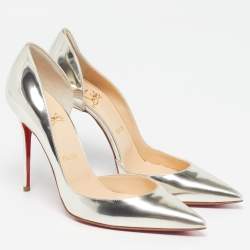 Pre Owned Christian Louboutin Iriza Size 39 Gold Patent Leather Pumps