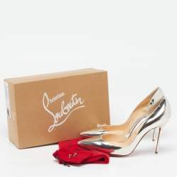 Pre Owned Christian Louboutin Iriza Size 39 Gold Patent Leather Pumps