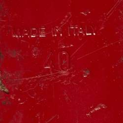 Pre Owned Christian Louboutin Sonietta Size 40 Beige Leather Ballet Flats