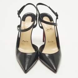 Pre Owned Christian Louboutin jenlove Size 38 Black Leather Pumps