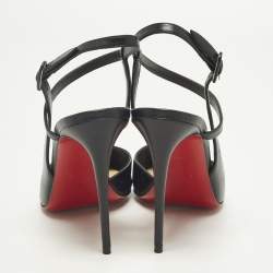 Pre Owned Christian Louboutin jenlove Size 38 Black Leather Pumps