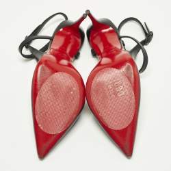 Pre Owned Christian Louboutin jenlove Size 38 Black Leather Pumps