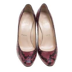 Christian Louboutin Pink Python Fifi Pumps Size 38