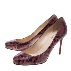 Christian Louboutin Pink Python Fifi Pumps Size 38